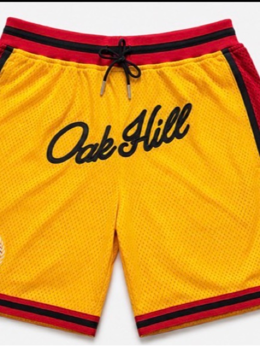 Antthony Yellow Mesh Oak Hill Athletic Shorts with Red & Black Trim